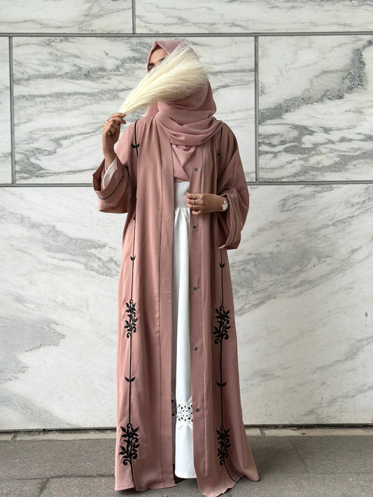 Layla Abaya - Nude Pink