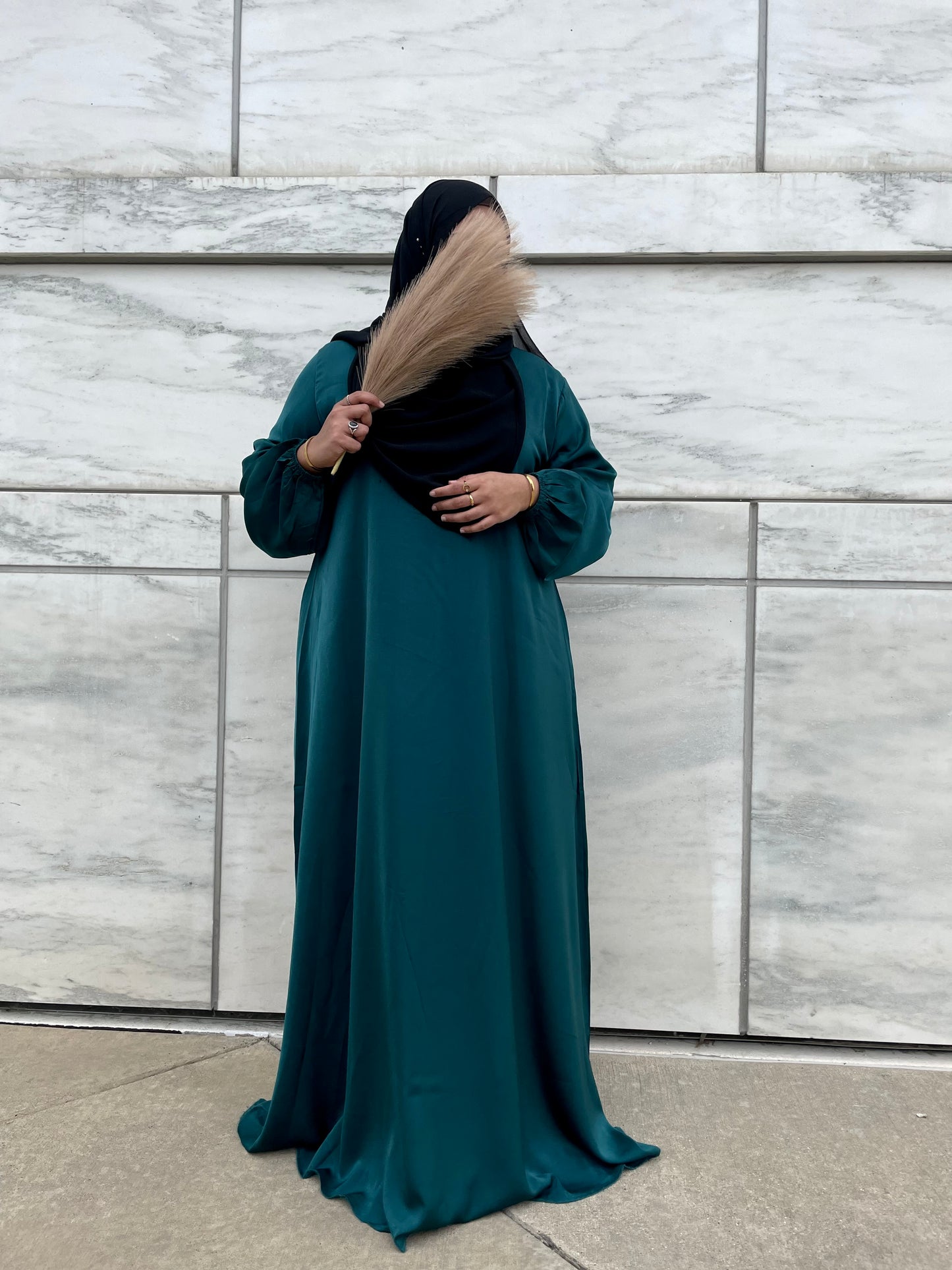 Nur Abaya - Teal Green