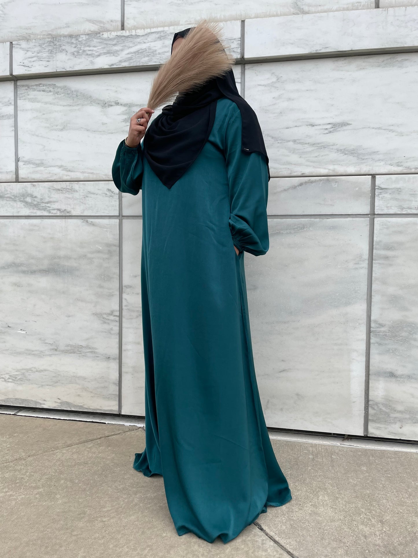 Nur Abaya - Teal Green