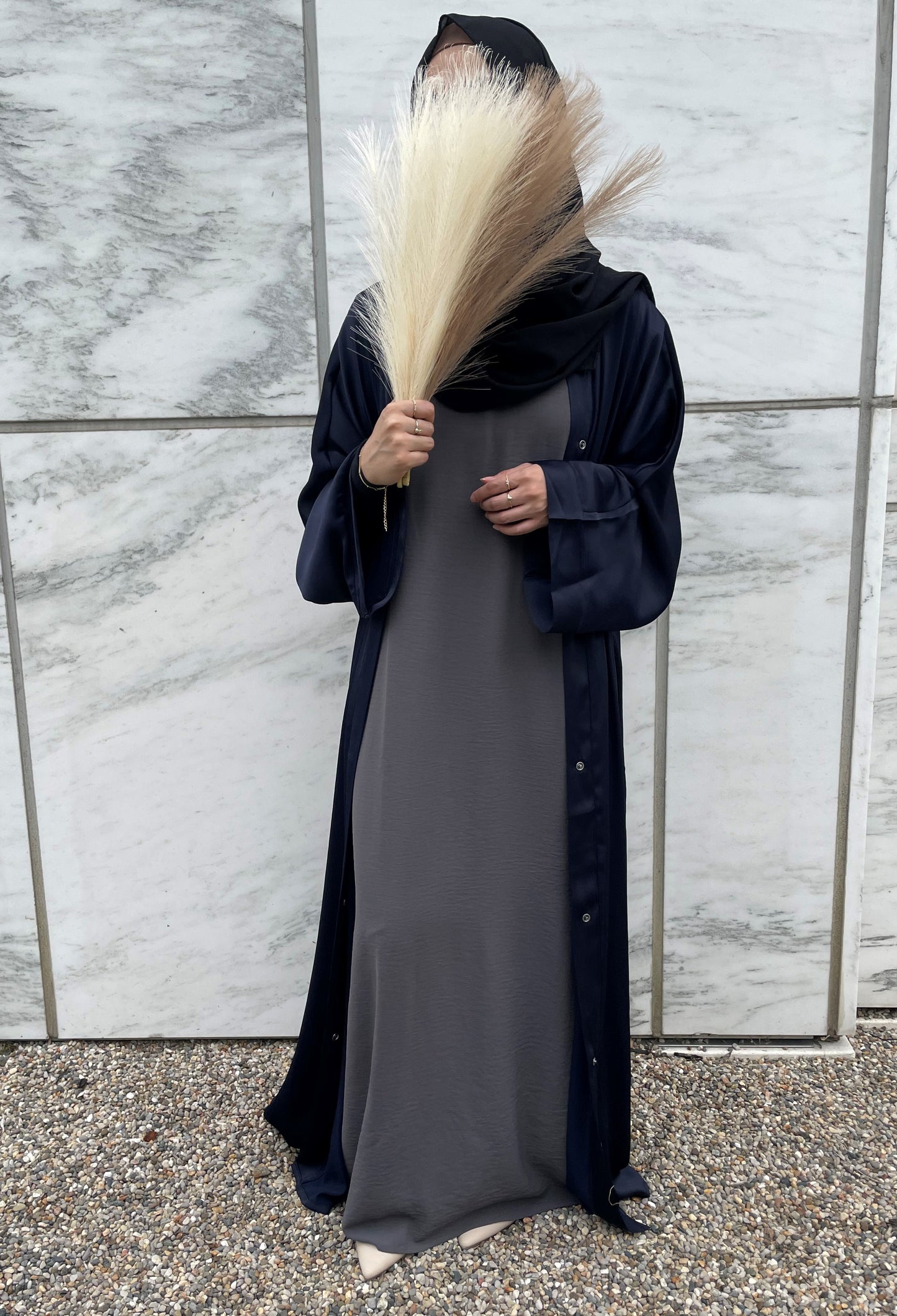 Moonlight Abaya - Navy Blue
